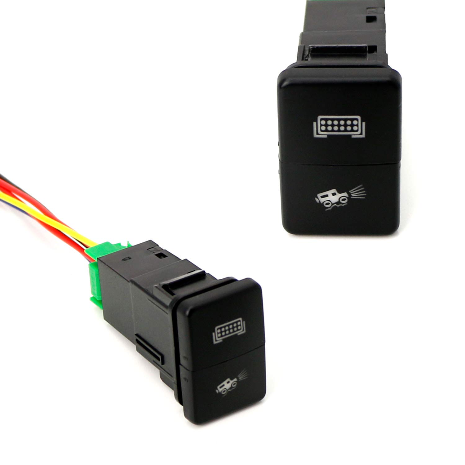 Amazon.com: iJDMTOY 33x22mm 12V Dual Push Button Switch w/Lightbar
